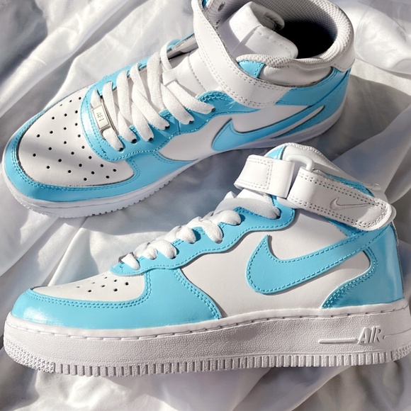 Nike Air Force 1 UNC Carolina Blue Custom - Picture 5 of 10